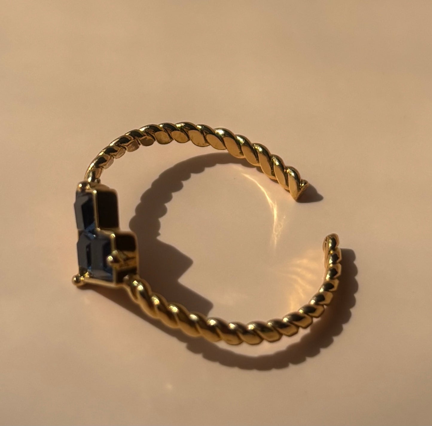 Bague cœur torsadée